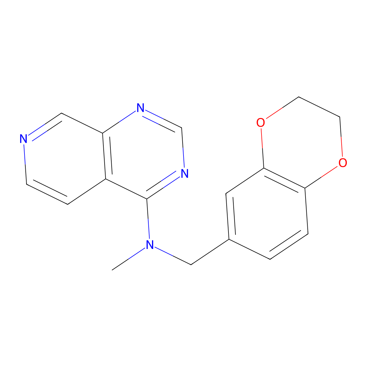 N-[(2,3-dihydro-1,4-benzodioxin-6-yl)methyl]-N-methylpyrido[3,4-d]pyrimidin-4-amine molecular structure, CAS 2742062-81-1