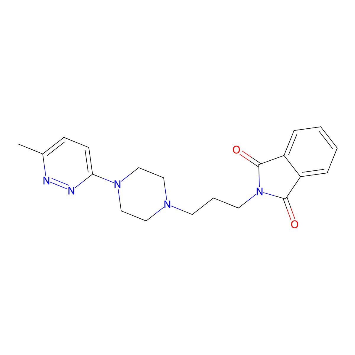 2-{3-[4-(6-methylpyridazin-3-yl)piperazin-1-yl]propyl}-2,3-dihydro-1H-isoindole-1,3-dione molecular structure, CAS 2742062-82-2