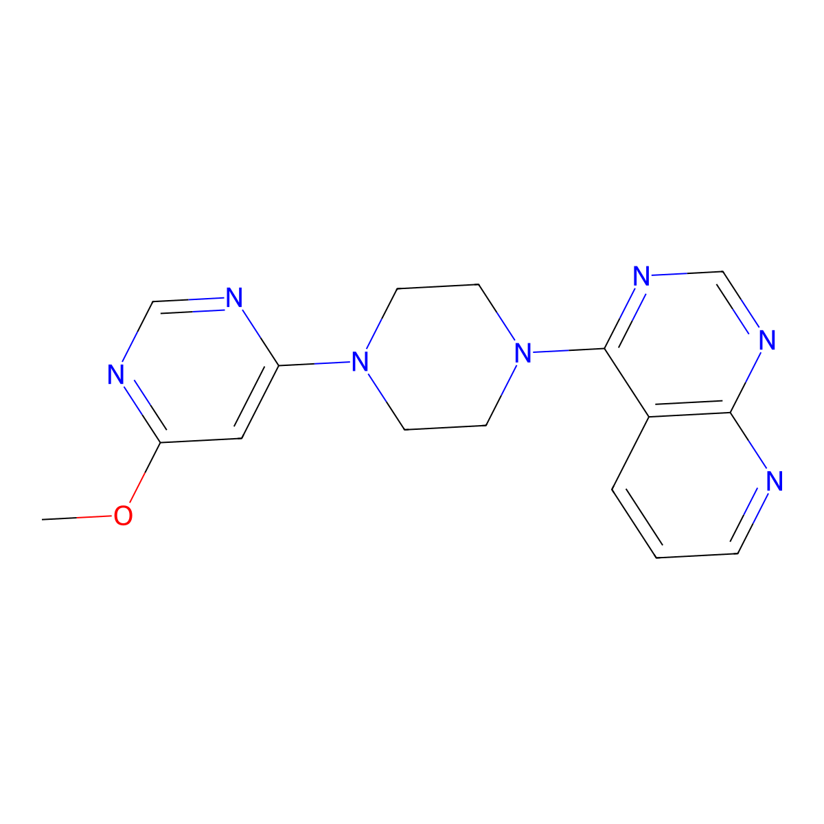 4-Methoxy-6-(4-{pyrido[2,3-d]pyrimidin-4-yl}piperazin-1-yl)pyrimidine molecular structure, CAS 2742062-89-9