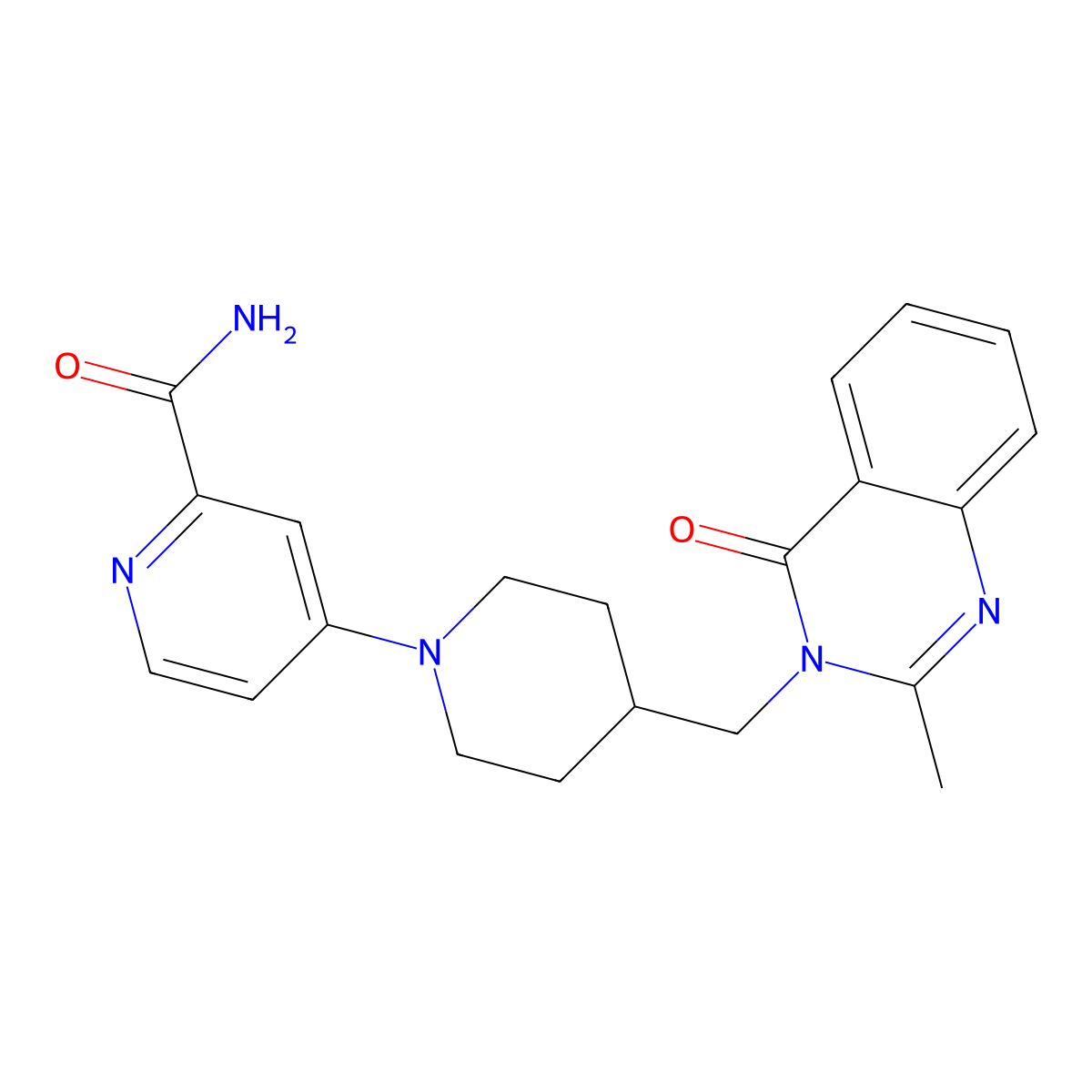4-{4-[(2-Methyl-4-oxo-3,4-dihydroquinazolin-3-yl)methyl]piperidin-1-yl}pyridine-2-carboxamide molecular structure, CAS 2742062-90-2