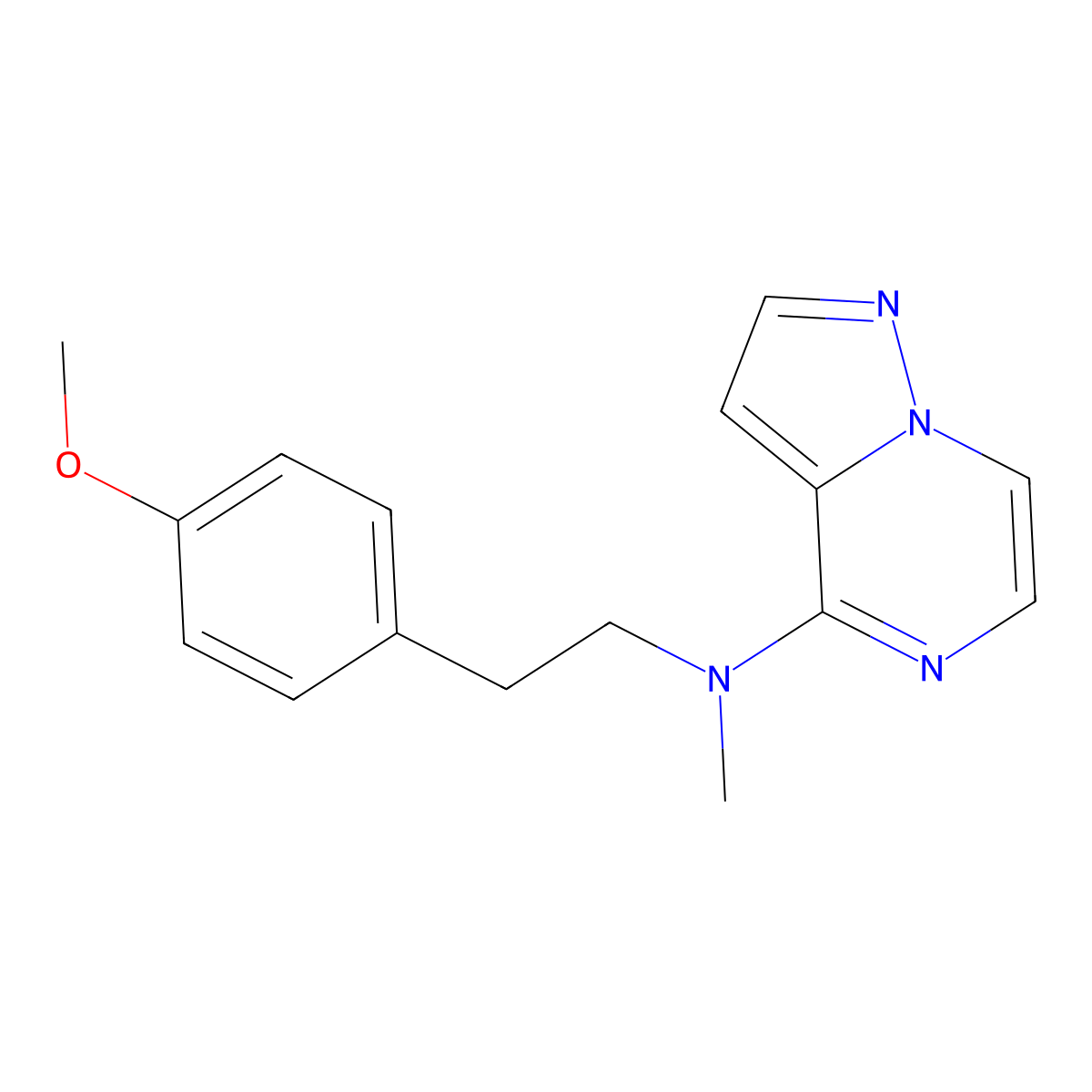 N-[2-(4-methoxyphenyl)ethyl]-N-methylpyrazolo[1,5-a]pyrazin-4-amine molecular structure, CAS 2742062-91-3
