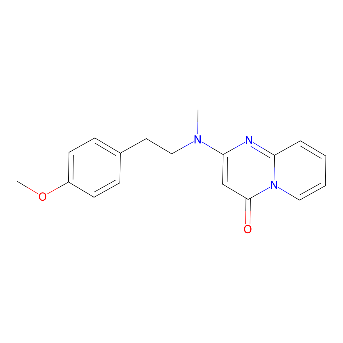 2-{[2-(4-methoxyphenyl)ethyl](methyl)amino}-4H-pyrido[1,2-a]pyrimidin-4-one molecular structure, CAS 2742063-10-9