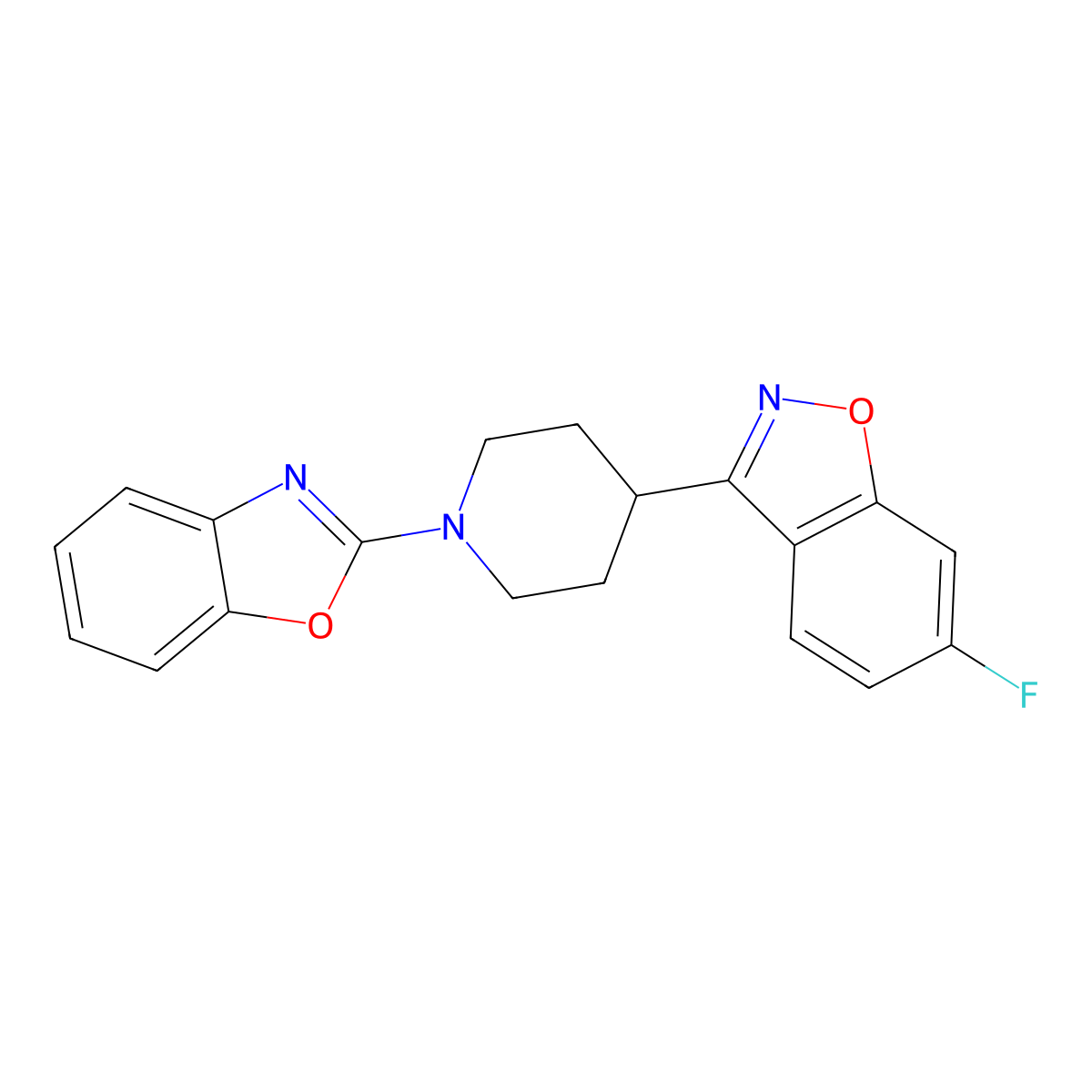 3-[1-(1,3-Benzoxazol-2-yl)piperidin-4-yl]-6-fluoro-1,2-benzoxazole molecular structure, CAS 2742063-38-1