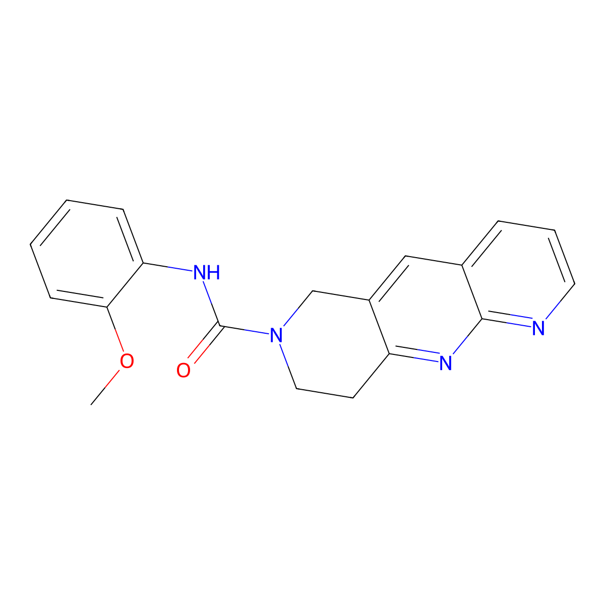 N-(2-methoxyphenyl)-6H,7H,8H,9H-pyrido[2,3-b]1,6-naphthyridine-7-carboxamide molecular structure, CAS 2742063-40-5