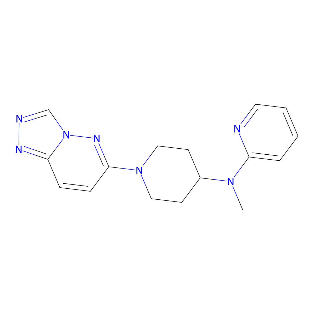N-methyl-N-(1-{[1,2,4]triazolo[4,3-b]pyridazin-6-yl}piperidin-4-yl)pyridin-2-amine molecular structure, CAS 2742063-59-6