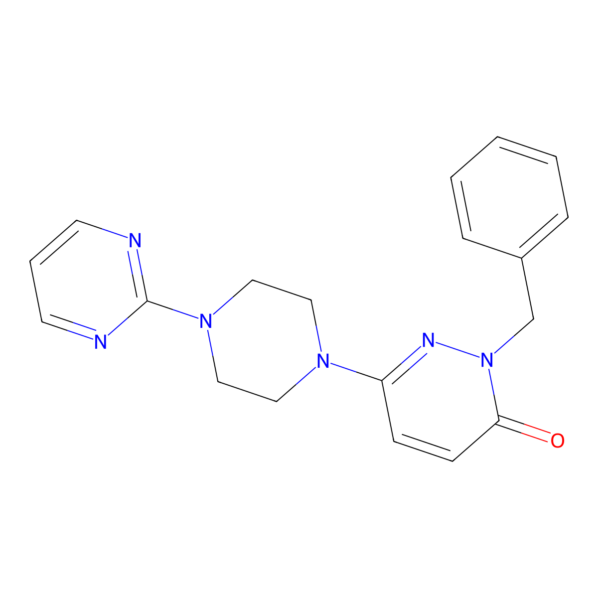 2-Benzyl-6-[4-(pyrimidin-2-yl)piperazin-1-yl]-2,3-dihydropyridazin-3-one molecular structure, CAS 2742063-72-3