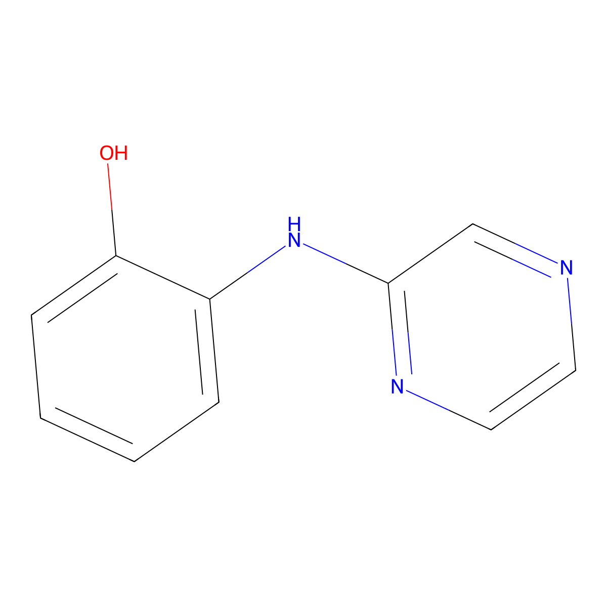 2-[(Pyrazin-2-yl)amino]phenol molecular structure, CAS 2742064-02-2