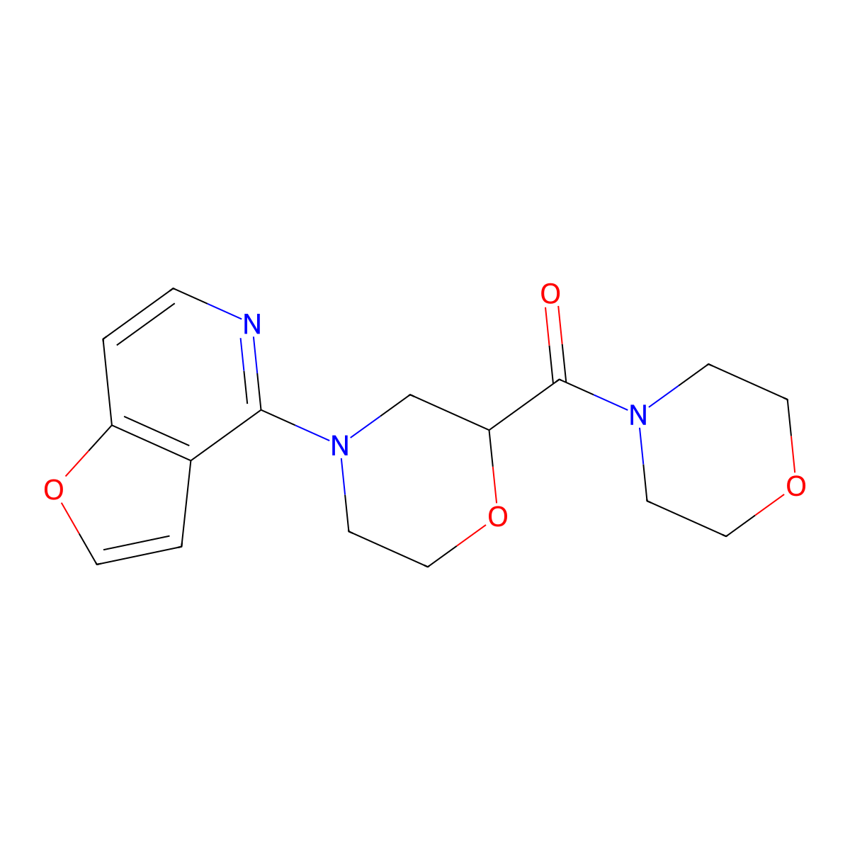 4-{Furo[3,2-c]pyridin-4-yl}-2-(morpholine-4-carbonyl)morpholine molecular structure, CAS 2742064-03-3