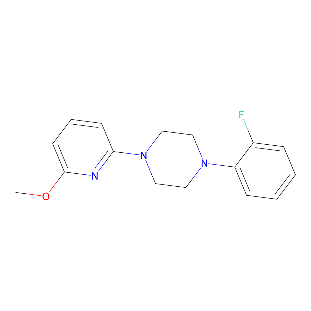 1-(2-Fluorophenyl)-4-(6-methoxypyridin-2-yl)piperazine molecular structure, CAS 2742064-32-8