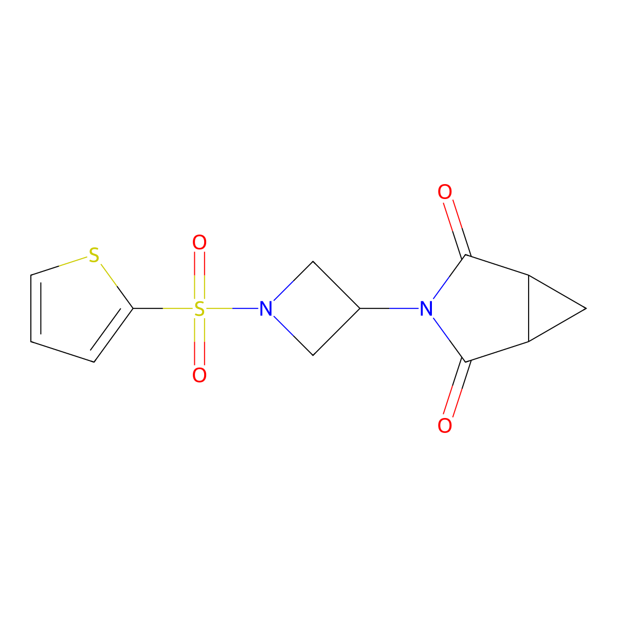 3-(1-(Thiophen-2-ylsulfonyl)azetidin-3-yl)-3-azabicyclo[3.1.0]hexane-2,4-dione molecular structure, CAS 2742064-57-7