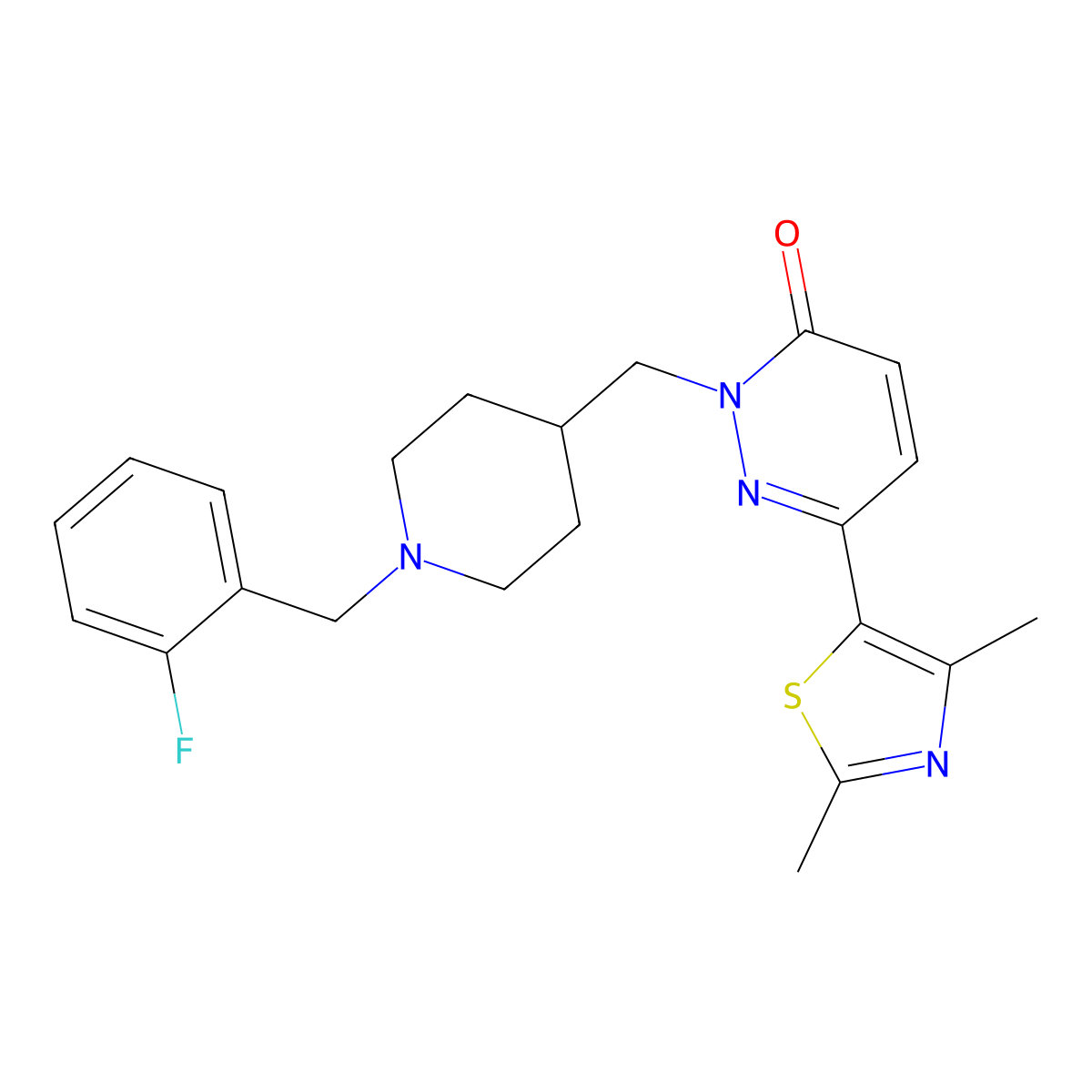 6-(2,4-Dimethyl-1,3-thiazol-5-yl)-2-({1-[(2-fluorophenyl)methyl]piperidin-4-yl}methyl)-2,3-dihydropyridazin-3-one molecular structure, CAS 2742065-08-1