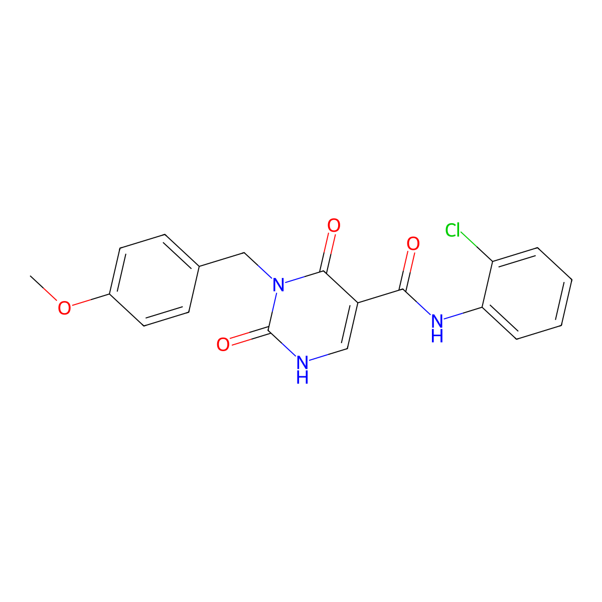 N-(2-chlorophenyl)-3-[(4-methoxyphenyl)methyl]-2,4-dioxo-1,2,3,4-tetrahydropyrimidine-5-carboxamide molecular structure, CAS 2742065-12-7