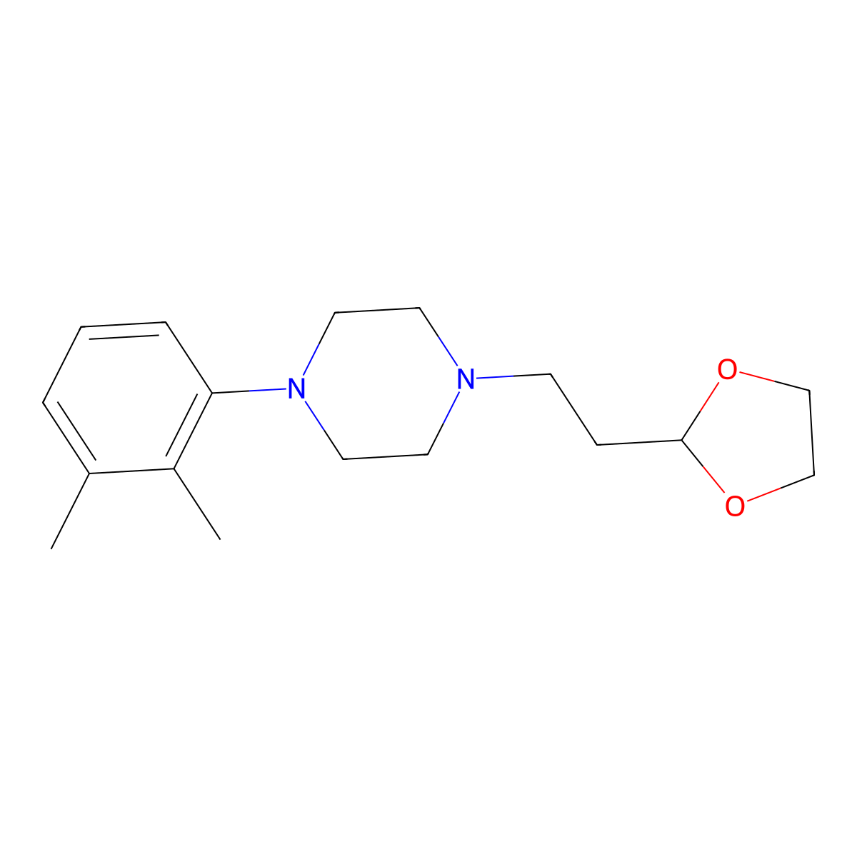 1-(2,3-Dimethylphenyl)-4-[2-(1,3-dioxolan-2-yl)ethyl]piperazine molecular structure, CAS 2742065-14-9