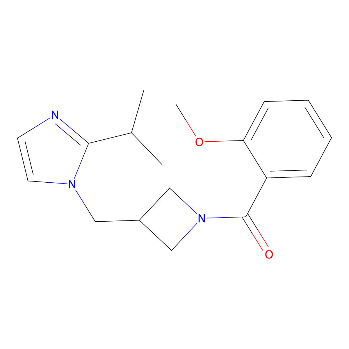 1-{[1-(2-methoxybenzoyl)azetidin-3-yl]methyl}-2-(propan-2-yl)-1H-imidazole molecular structure, CAS 2742065-70-7