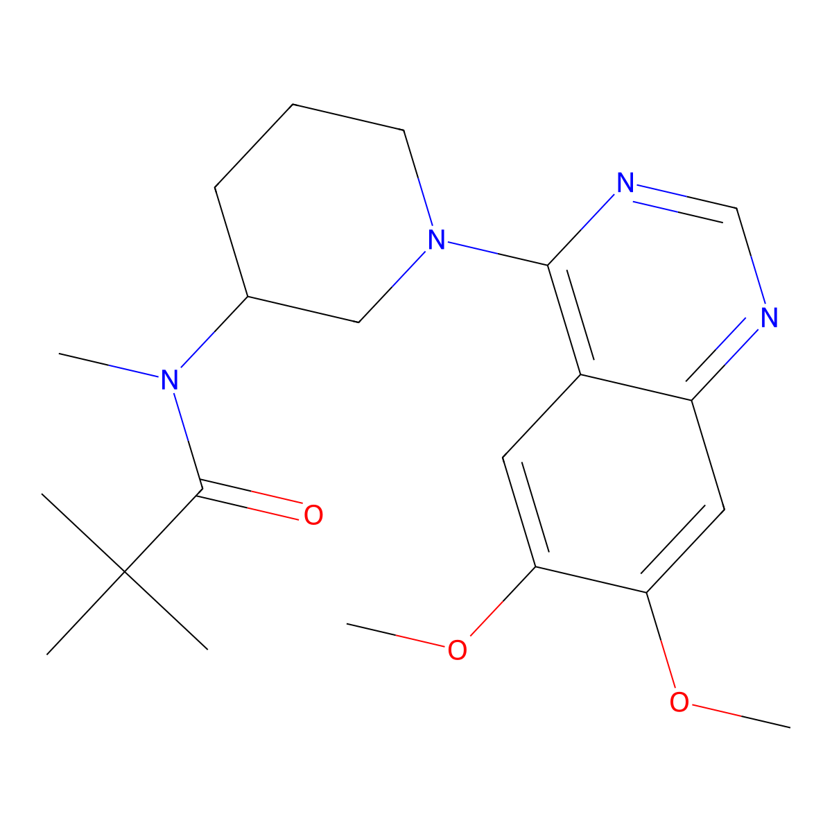 N-[1-(6,7-dimethoxyquinazolin-4-yl)piperidin-3-yl]-N,2,2-trimethylpropanamide molecular structure, CAS 2742066-04-0