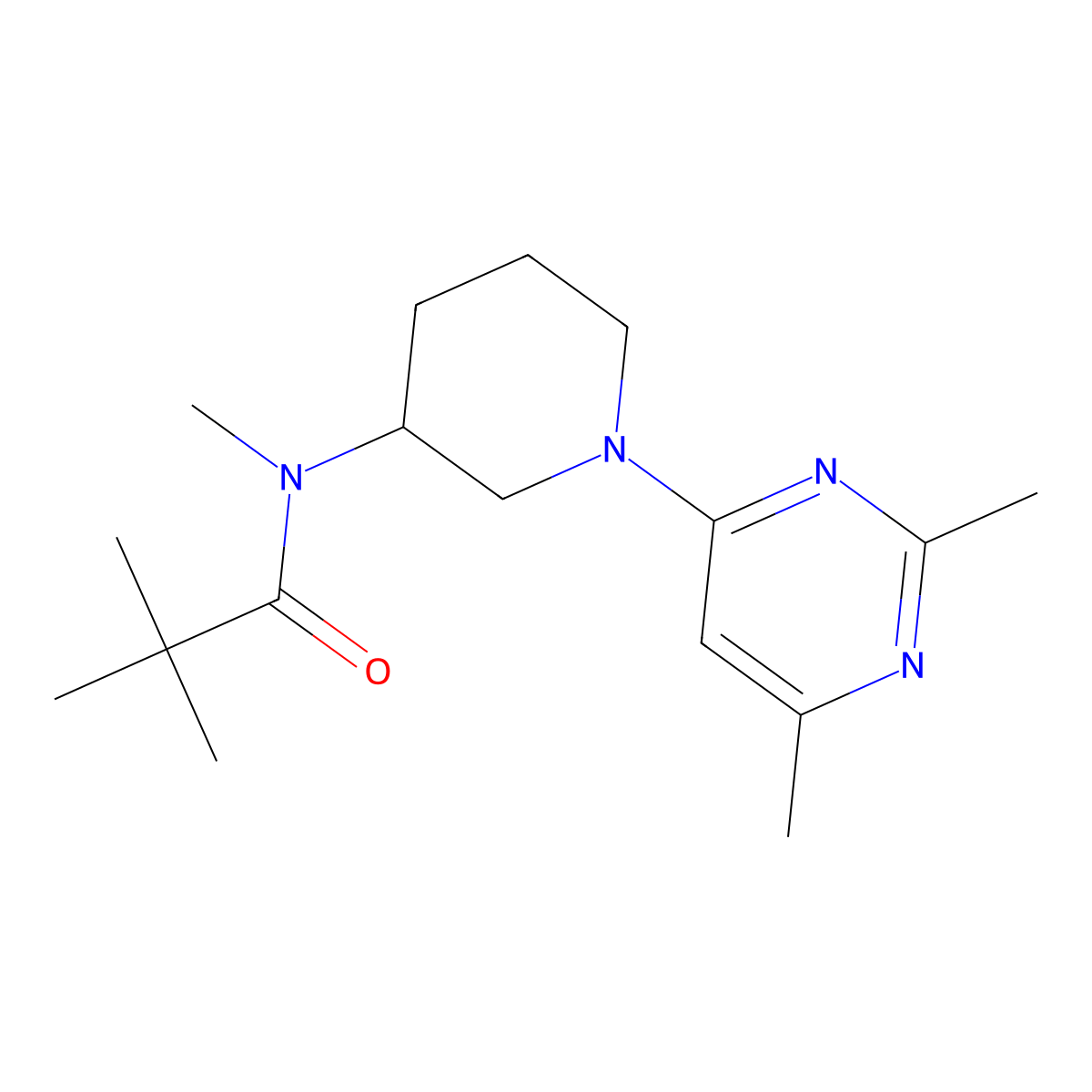 N-[1-(2,6-dimethylpyrimidin-4-yl)piperidin-3-yl]-N,2,2-trimethylpropanamide molecular structure, CAS 2742066-25-5