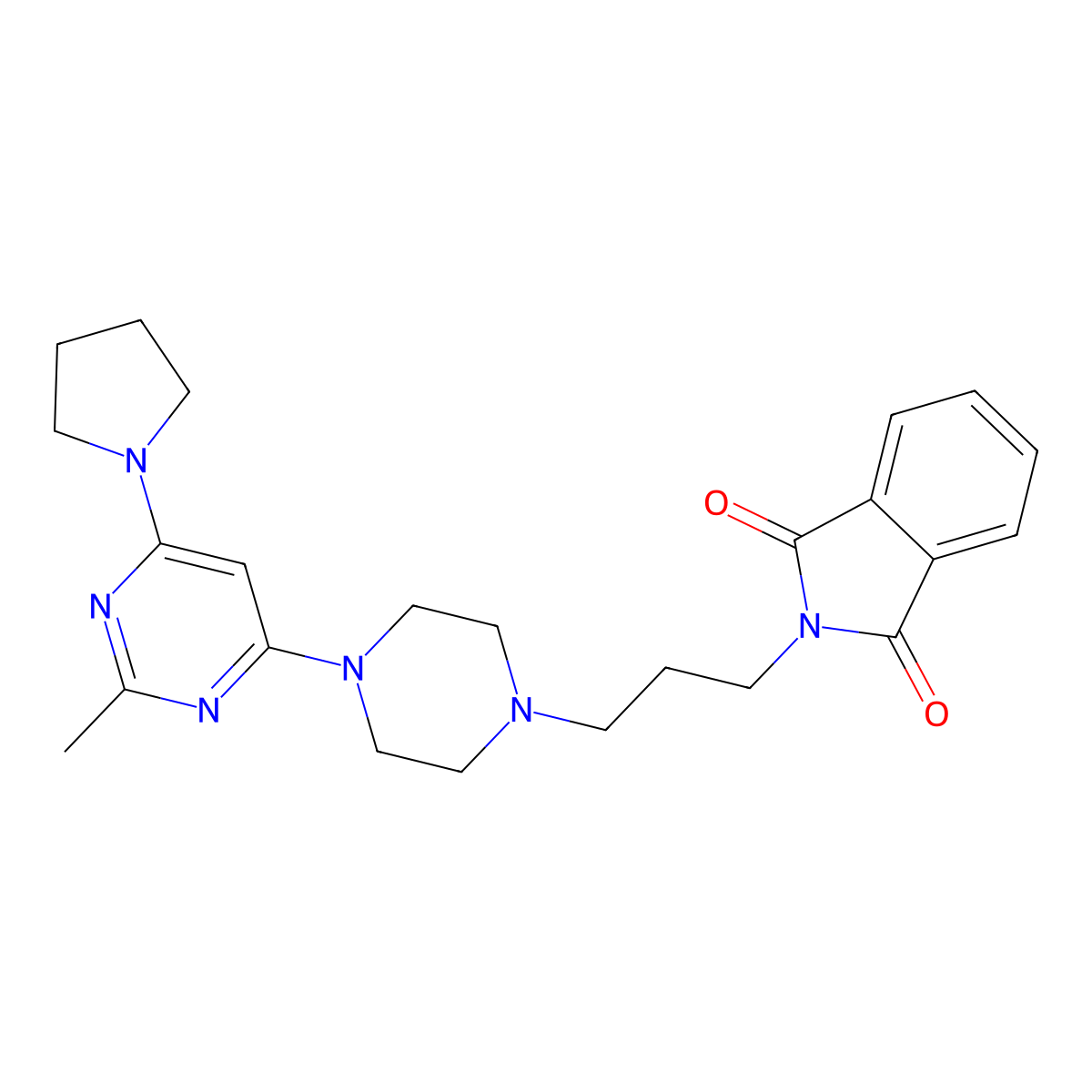 2-(3-{4-[2-methyl-6-(pyrrolidin-1-yl)pyrimidin-4-yl]piperazin-1-yl}propyl)-2,3-dihydro-1H-isoindole-1,3-dione molecular structure, CAS 2742066-44-8