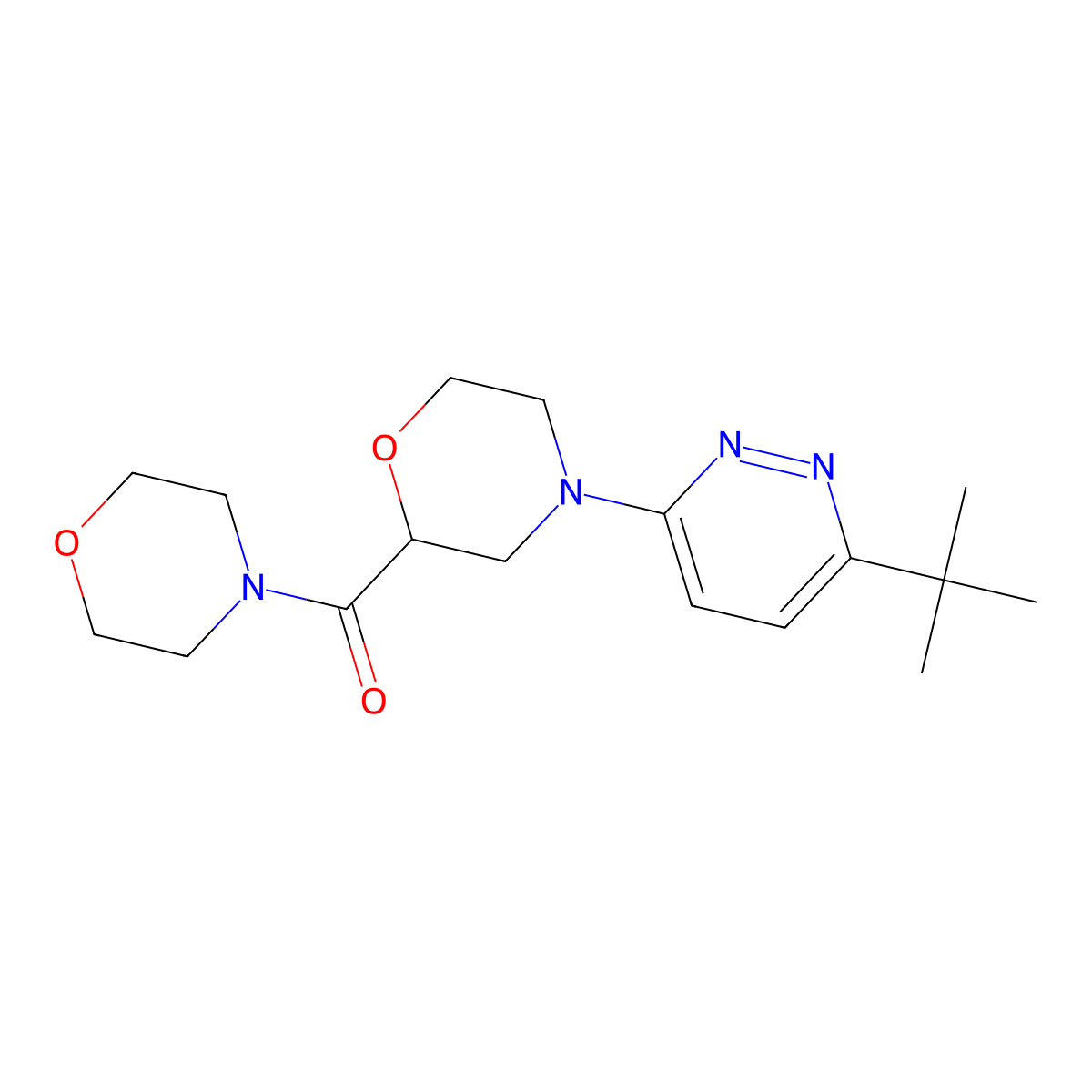 4-(6-Tert-butylpyridazin-3-yl)-2-(morpholine-4-carbonyl)morpholine molecular structure, CAS 2742066-45-9