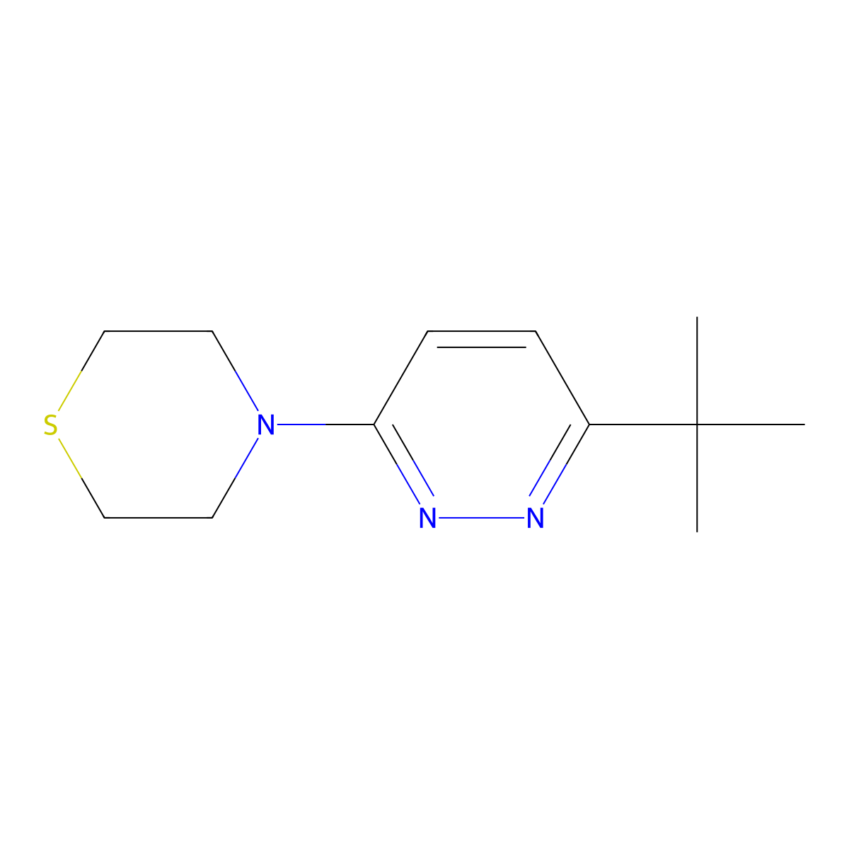 4-(6-Tert-butylpyridazin-3-yl)thiomorpholine molecular structure, CAS 2742066-62-0
