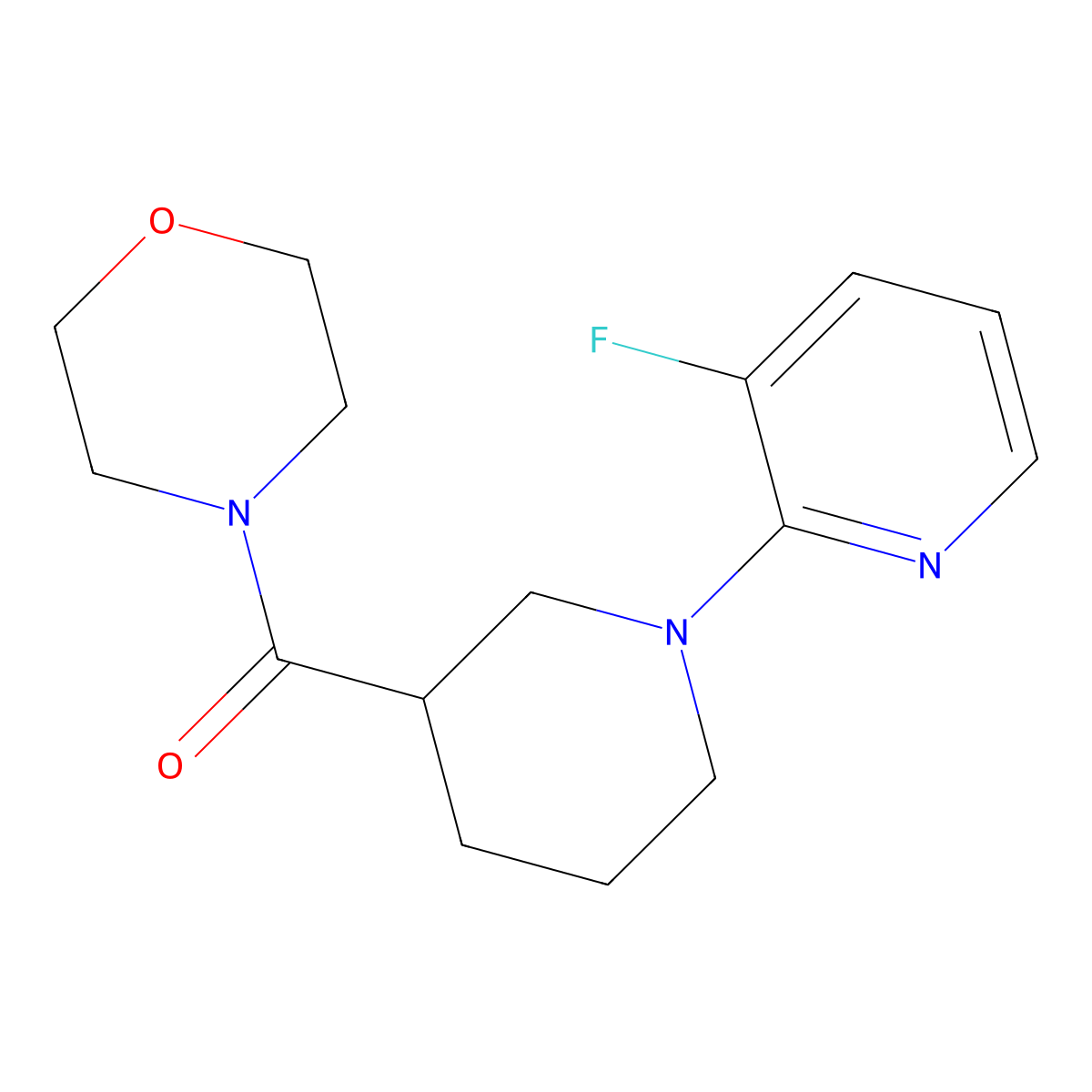4-[1-(3-Fluoropyridin-2-yl)piperidine-3-carbonyl]morpholine molecular structure, CAS 2742066-90-4