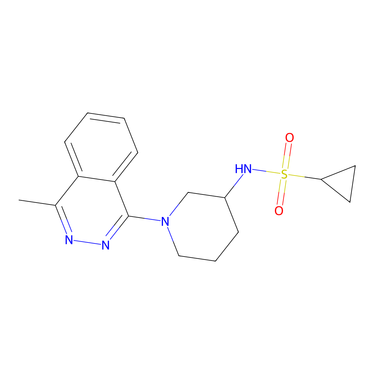 N-[1-(4-methylphthalazin-1-yl)piperidin-3-yl]cyclopropanesulfonamide molecular structure, CAS 2742066-94-8
