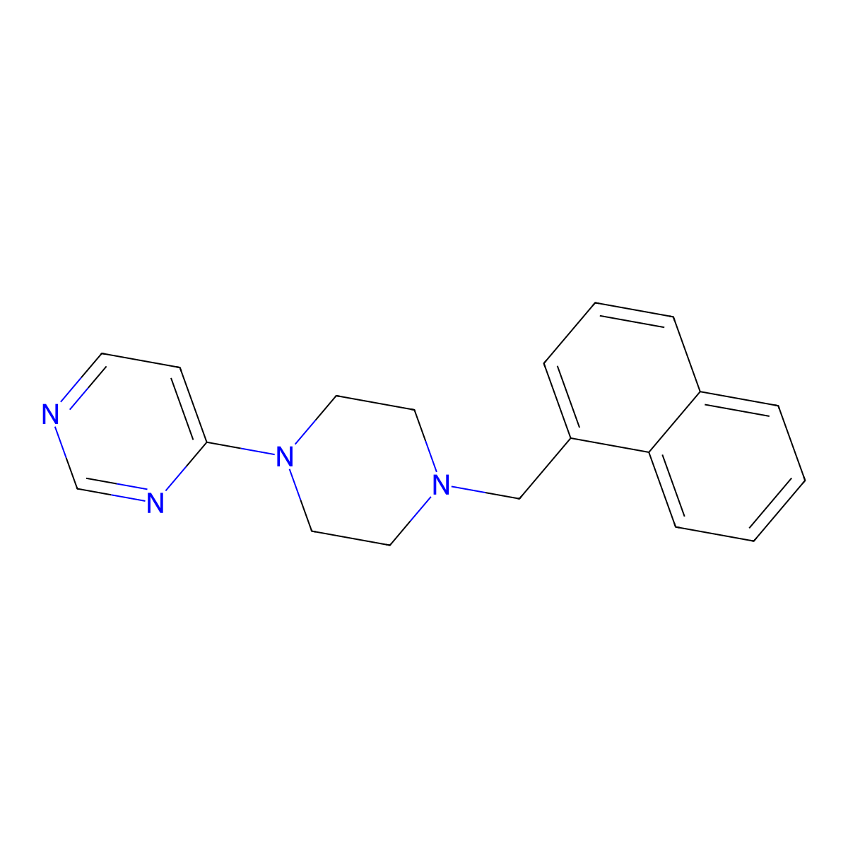 4-{4-[(Naphthalen-1-yl)methyl]piperazin-1-yl}pyrimidine molecular structure, CAS 2742067-54-3