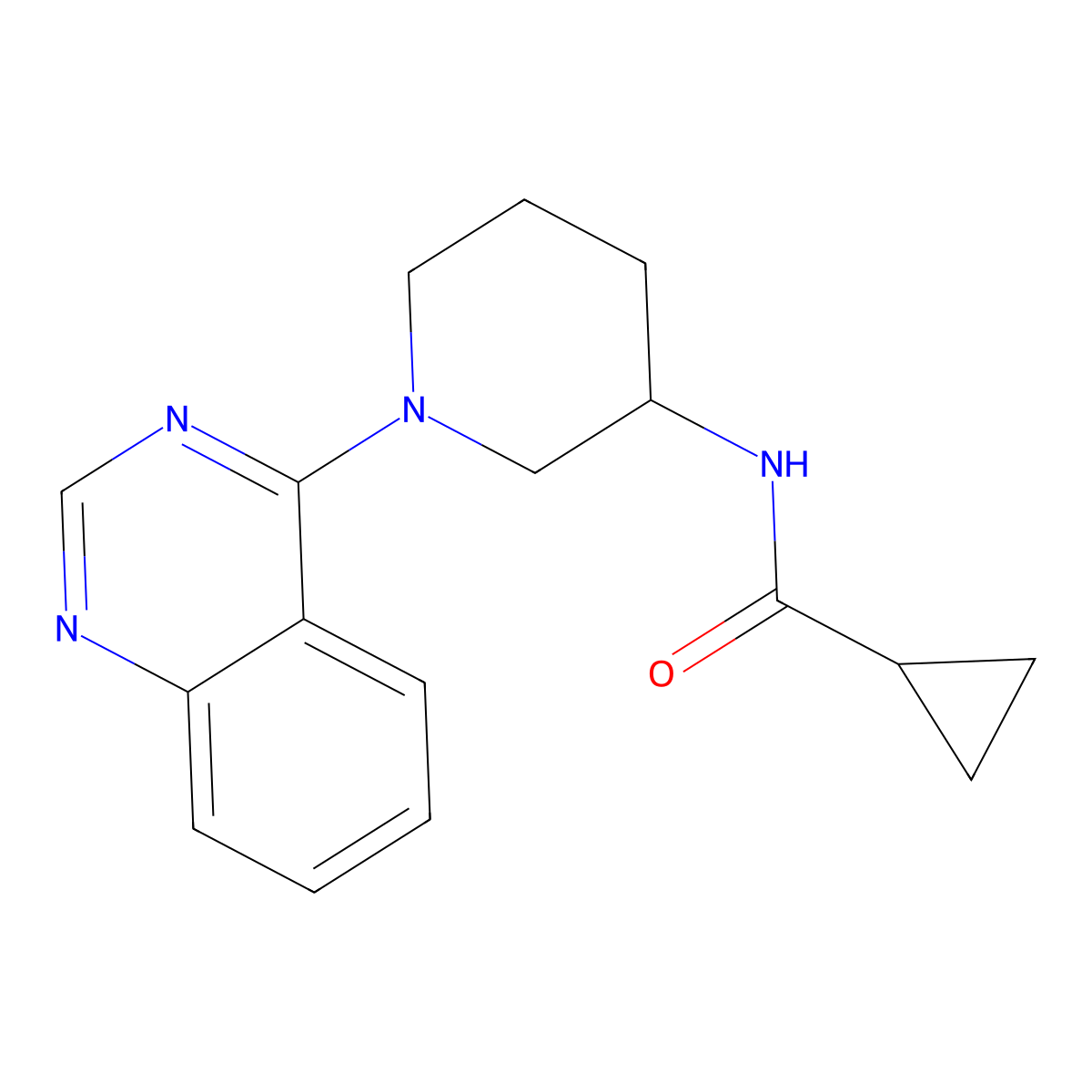 N-[1-(quinazolin-4-yl)piperidin-3-yl]cyclopropanecarboxamide molecular structure, CAS 2742068-00-2