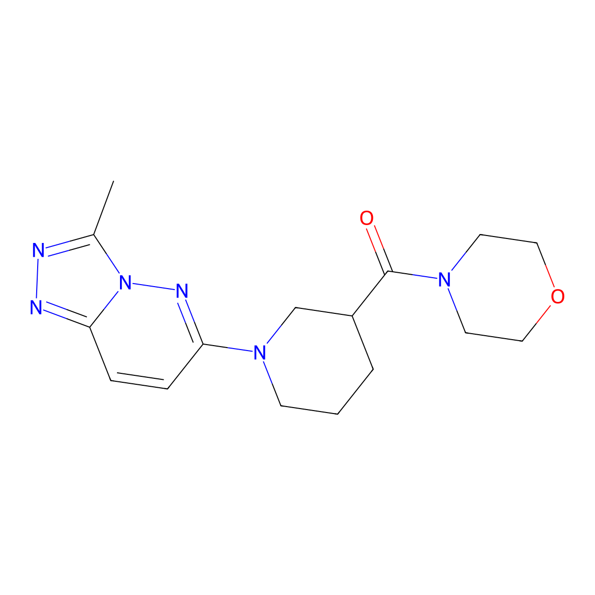 4-(1-{3-Methyl-[1,2,4]triazolo[4,3-b]pyridazin-6-yl}piperidine-3-carbonyl)morpholine molecular structure, CAS 2742068-15-9