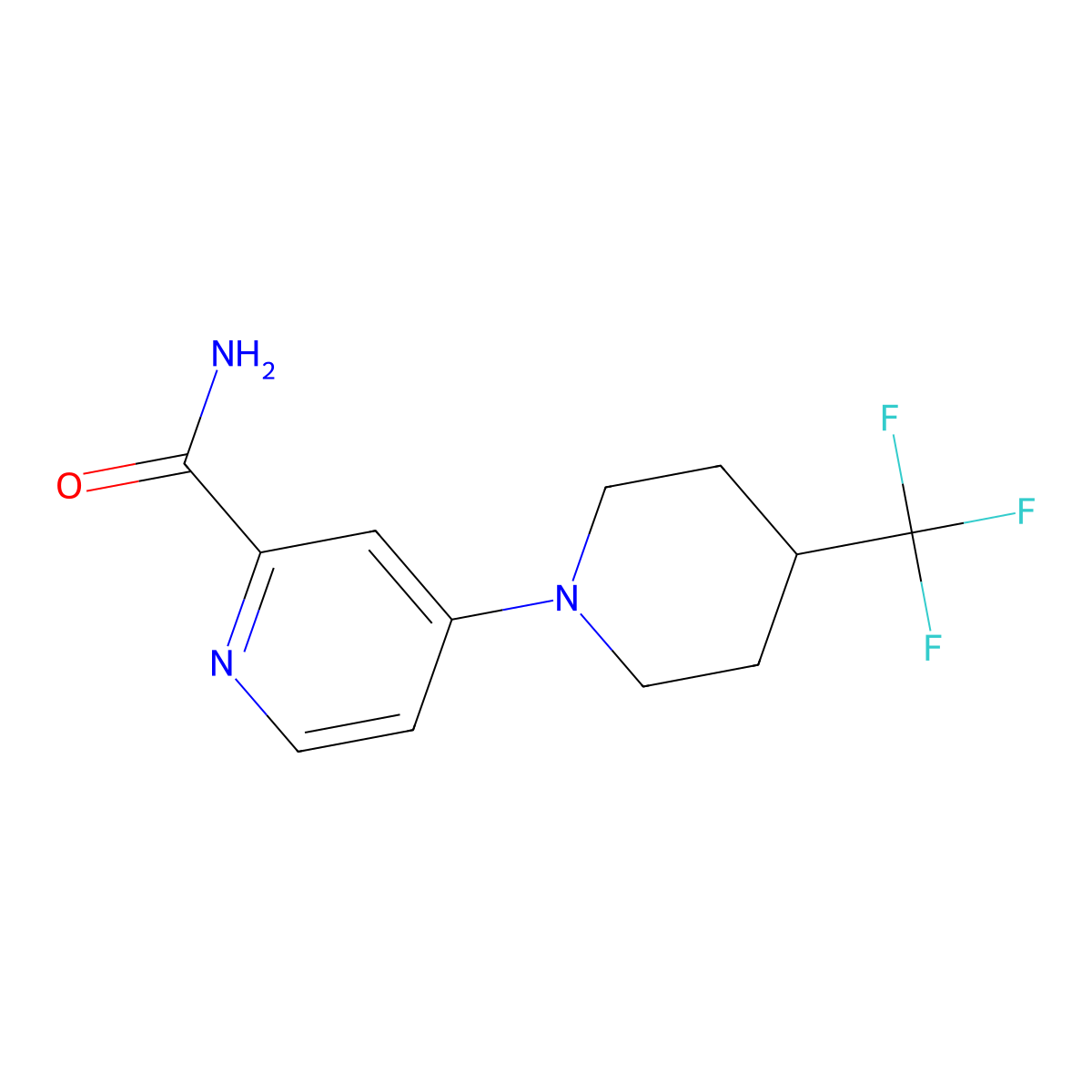 4-[4-(Trifluoromethyl)piperidin-1-yl]pyridine-2-carboxamide molecular structure, CAS 2742068-30-8