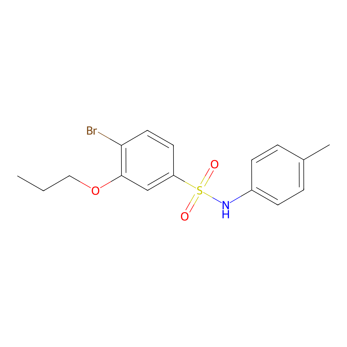 4-Bromo-3-propoxy-N-(p-tolyl)benzenesulfonamide molecular structure, CAS 2742068-48-8
