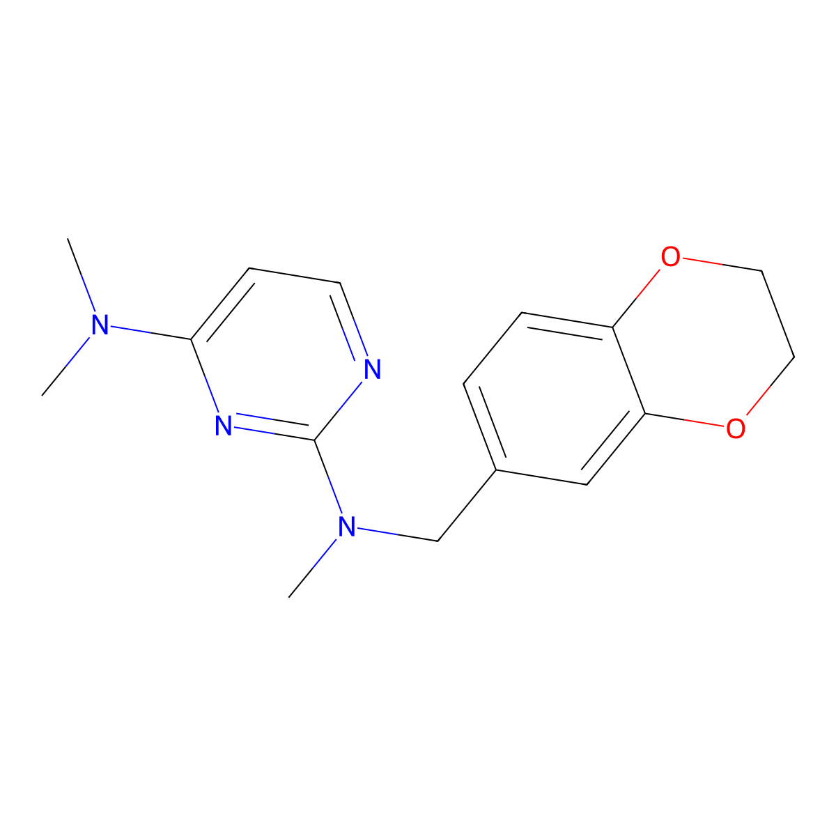 N2-[(2,3-dihydro-1,4-benzodioxin-6-yl)methyl]-N2,N4,N4-trimethylpyrimidine-2,4-diamine molecular structure, CAS 2742068-69-3