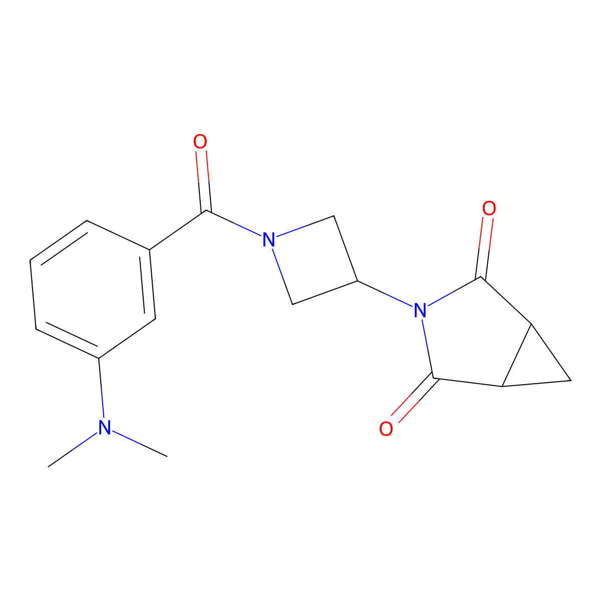 3-(1-(3-(Dimethylamino)benzoyl)azetidin-3-yl)-3-azabicyclo[3.1.0]hexane-2,4-dione molecular structure, CAS 2742068-76-2