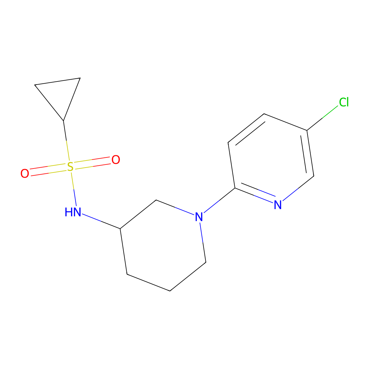 N-[1-(5-chloropyridin-2-yl)piperidin-3-yl]cyclopropanesulfonamide molecular structure, CAS 2742069-62-9