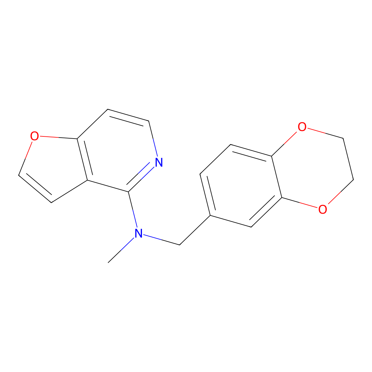 N-[(2,3-dihydro-1,4-benzodioxin-6-yl)methyl]-N-methylfuro[3,2-c]pyridin-4-amine molecular structure, CAS 2742069-78-7