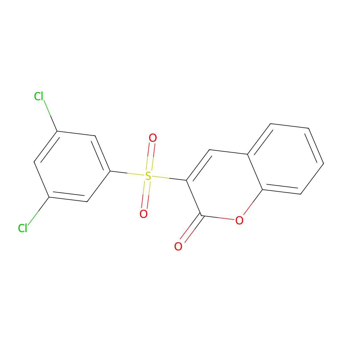 3-(3,5-dichlorobenzenesulfonyl)-2H-chromen-2-one molecular structure, CAS 2742069-91-4
