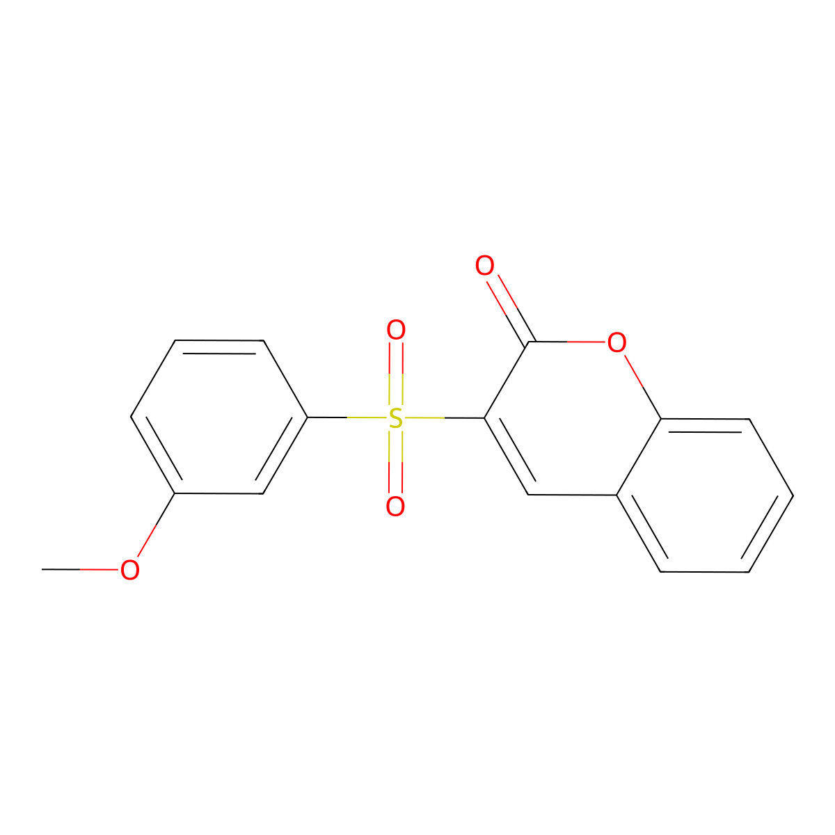 3-(3-methoxybenzenesulfonyl)-2H-chromen-2-one molecular structure, CAS 2742077-75-2