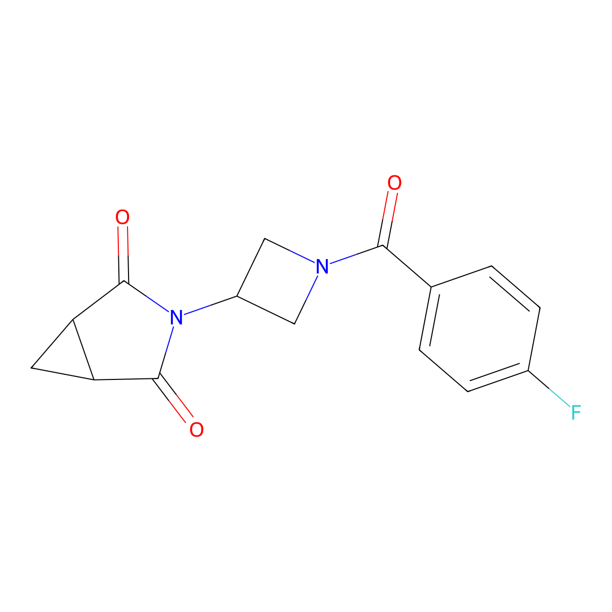 3-(1-(4-Fluorobenzoyl)azetidin-3-yl)-3-azabicyclo[3.1.0]hexane-2,4-dione molecular structure, CAS 2742077-78-5