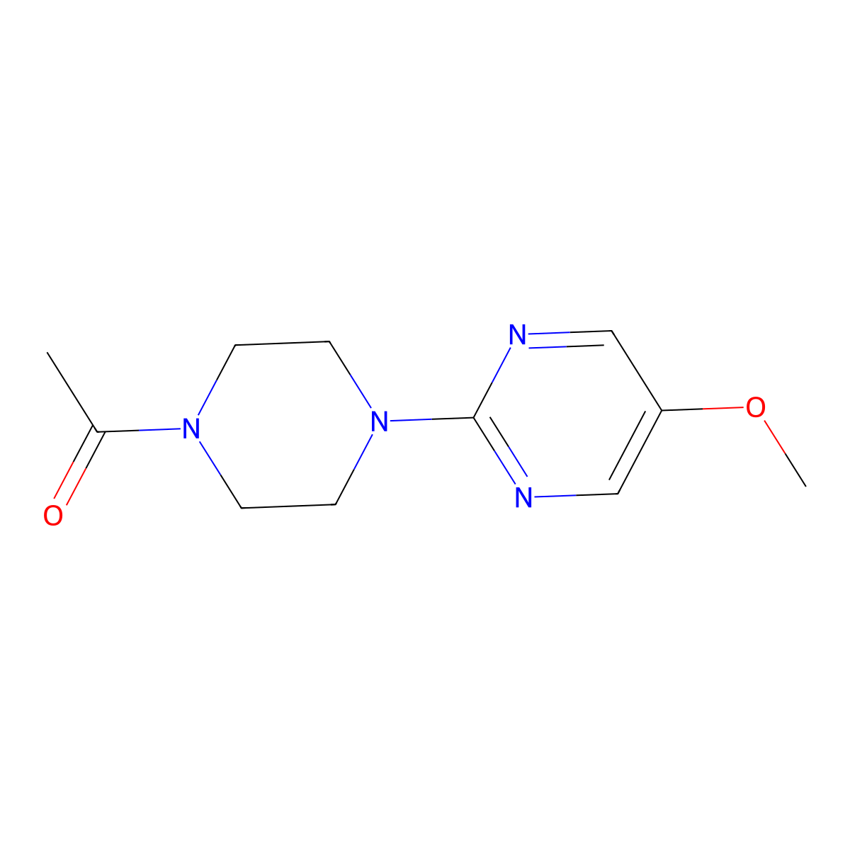 1-[4-(5-Methoxypyrimidin-2-yl)piperazin-1-yl]ethan-1-one molecular structure, CAS 2742077-93-4