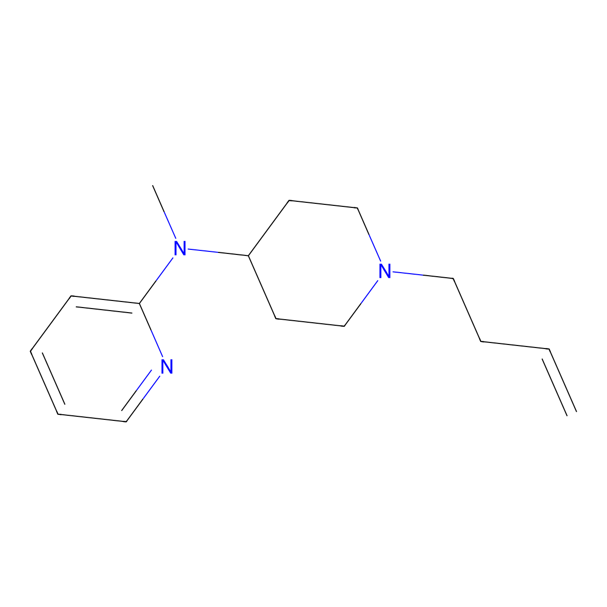 N-[1-(but-3-en-1-yl)piperidin-4-yl]-N-methylpyridin-2-amine molecular structure, CAS 2742077-95-6
