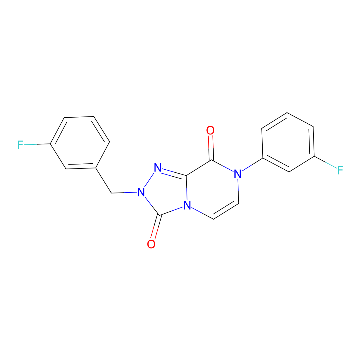7-(3-fluorophenyl)-2-[(3-fluorophenyl)methyl]-2H,3H,7H,8H-[1,2,4]triazolo[4,3-a]pyrazine-3,8-dione molecular structure, CAS 2742078-08-4