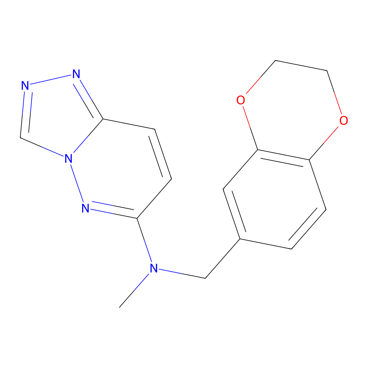N-[(2,3-dihydro-1,4-benzodioxin-6-yl)methyl]-N-methyl-[1,2,4]triazolo[4,3-b]pyridazin-6-amine molecular structure, CAS 2742078-81-3