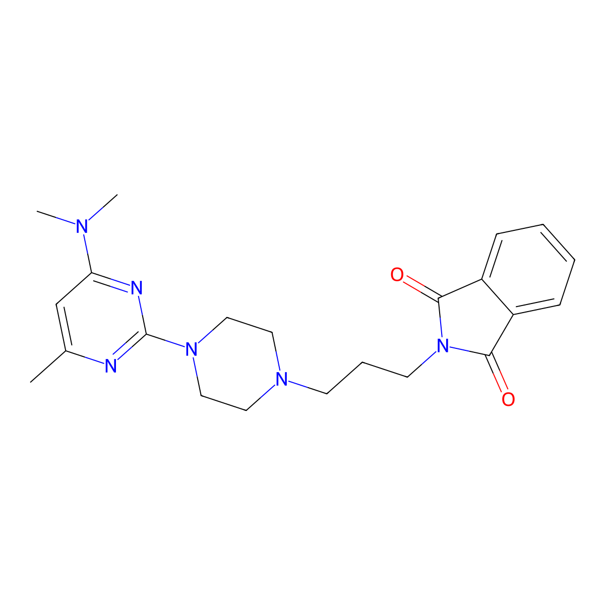2-(3-{4-[4-(dimethylamino)-6-methylpyrimidin-2-yl]piperazin-1-yl}propyl)-2,3-dihydro-1H-isoindole-1,3-dione molecular structure, CAS 2742079-02-1
