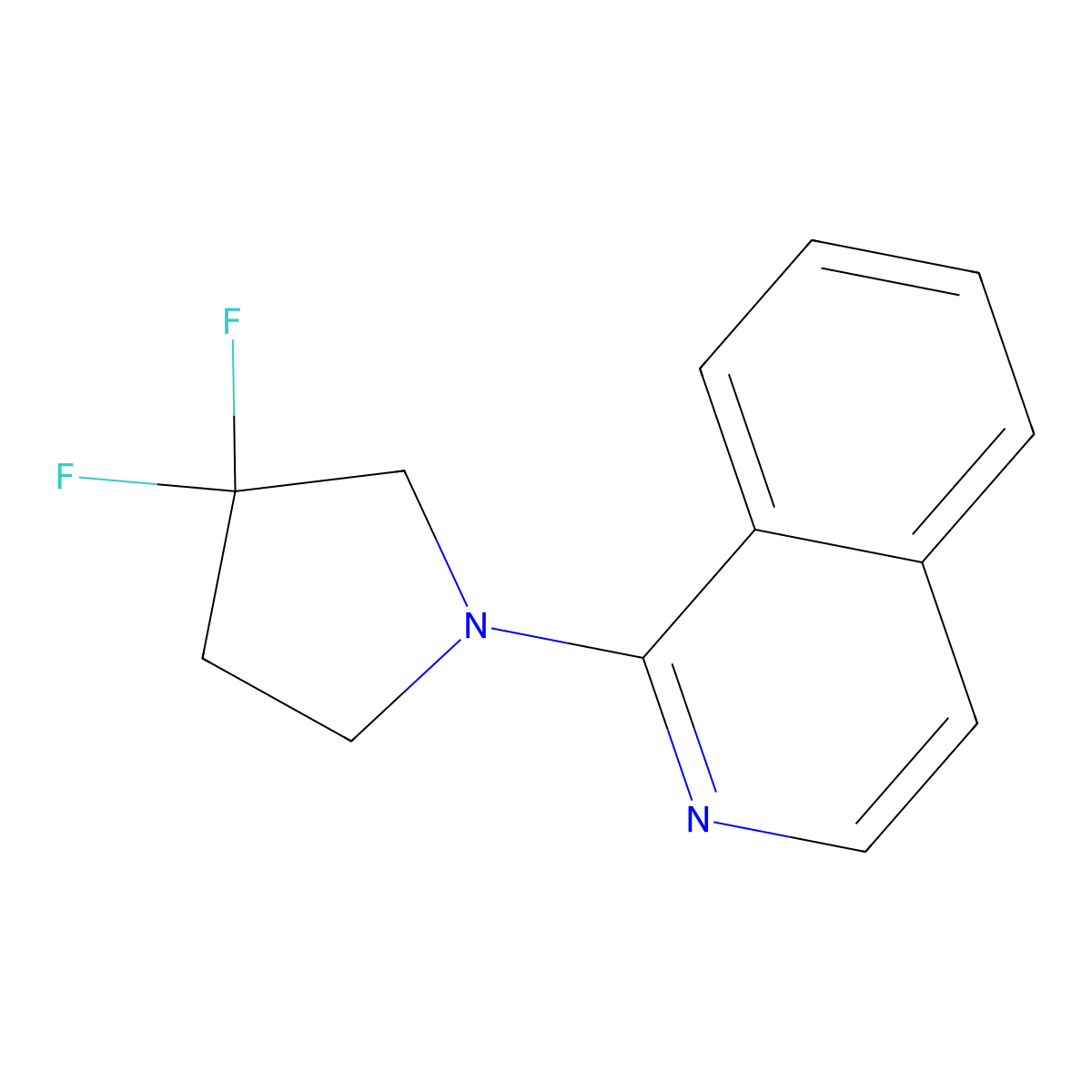 1-(3,3-Difluoropyrrolidin-1-yl)isoquinoline molecular structure, CAS 2742079-25-8