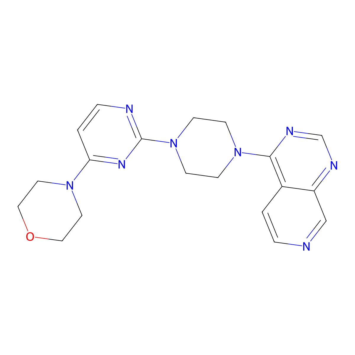 4-[2-(4-{Pyrido[3,4-d]pyrimidin-4-yl}piperazin-1-yl)pyrimidin-4-yl]morpholine molecular structure, CAS 2742079-56-5