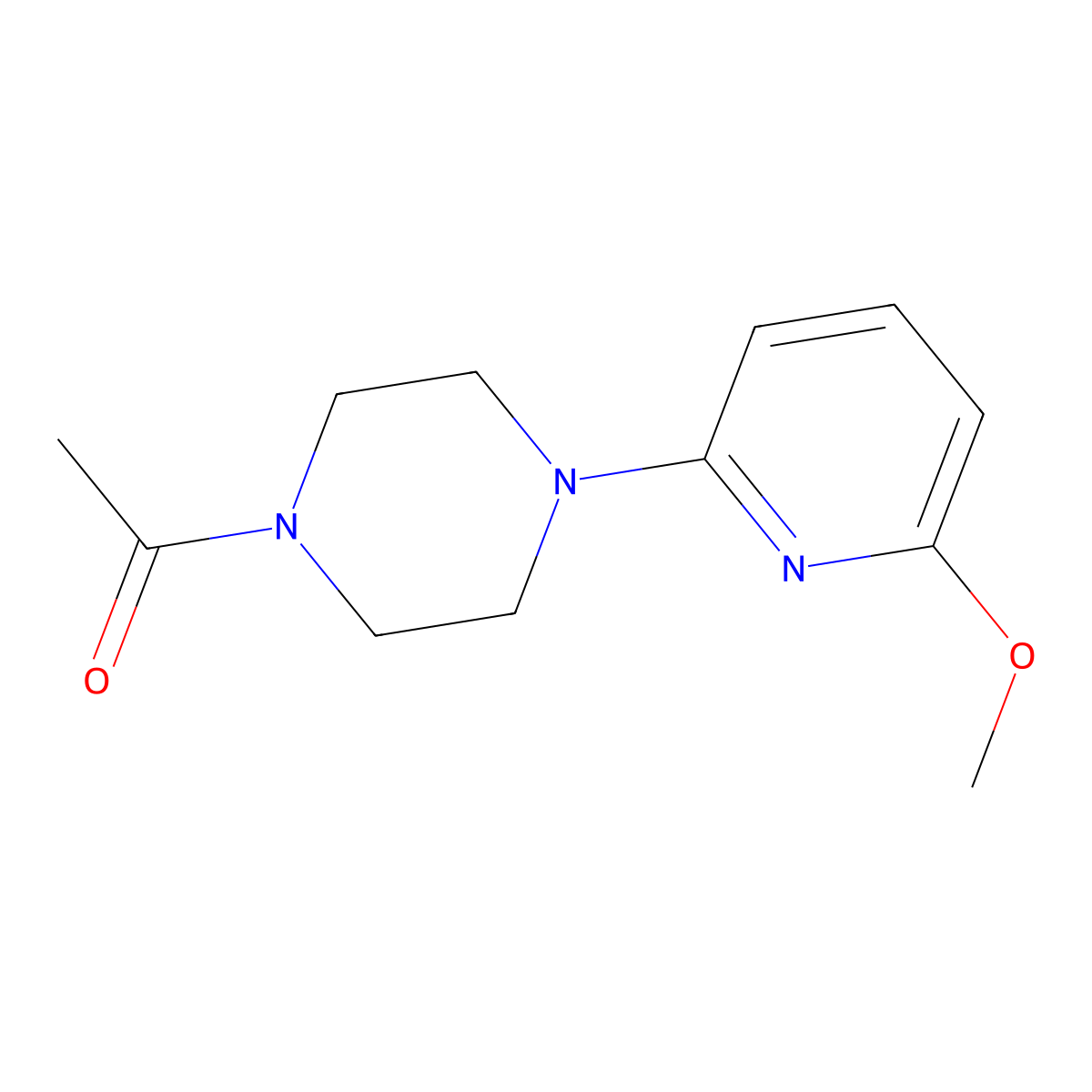 1-[4-(6-Methoxypyridin-2-yl)piperazin-1-yl]ethan-1-one molecular structure, CAS 2742079-60-1
