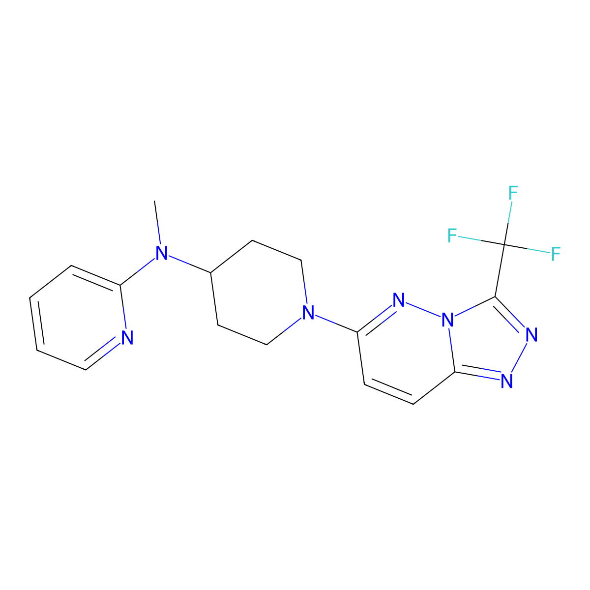 N-methyl-N-{1-[3-(trifluoromethyl)-[1,2,4]triazolo[4,3-b]pyridazin-6-yl]piperidin-4-yl}pyridin-2-amine molecular structure, CAS 2742079-83-8
