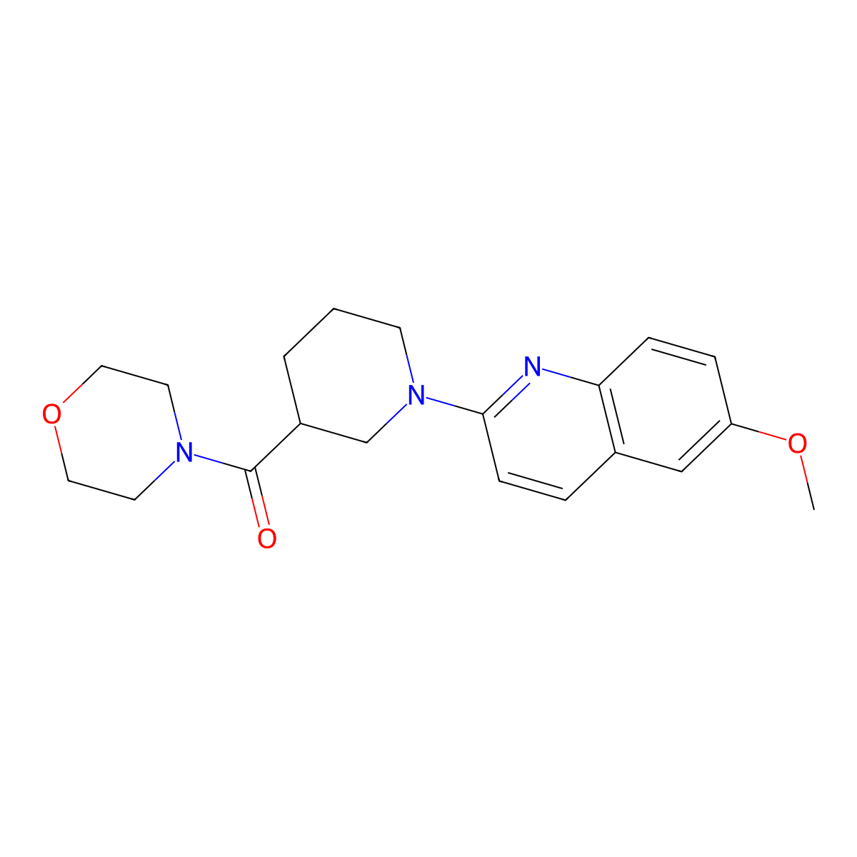 6-Methoxy-2-[3-(morpholine-4-carbonyl)piperidin-1-yl]quinoline molecular structure, CAS 2742079-86-1
