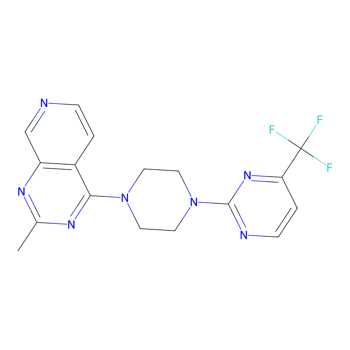 2-(4-{2-Methylpyrido[3,4-d]pyrimidin-4-yl}piperazin-1-yl)-4-(trifluoromethyl)pyrimidine molecular structure, CAS 2742079-88-3