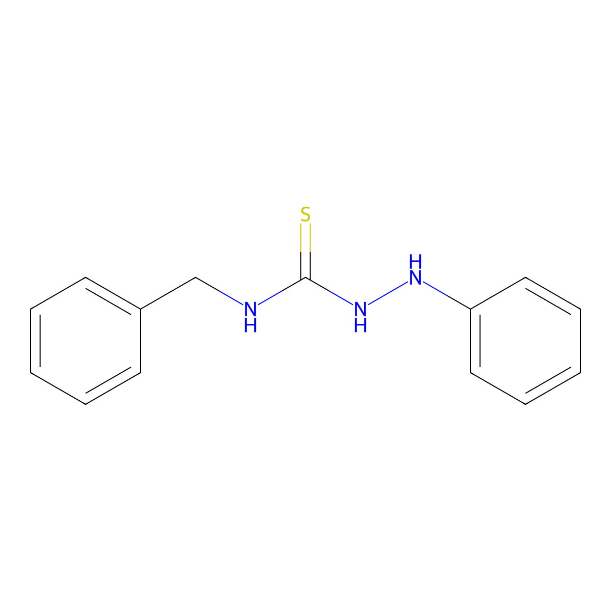Hydrazinecarbothioamide, 2-phenyl-N-(phenylmethyl)- molecular structure, CAS 27421-90-5