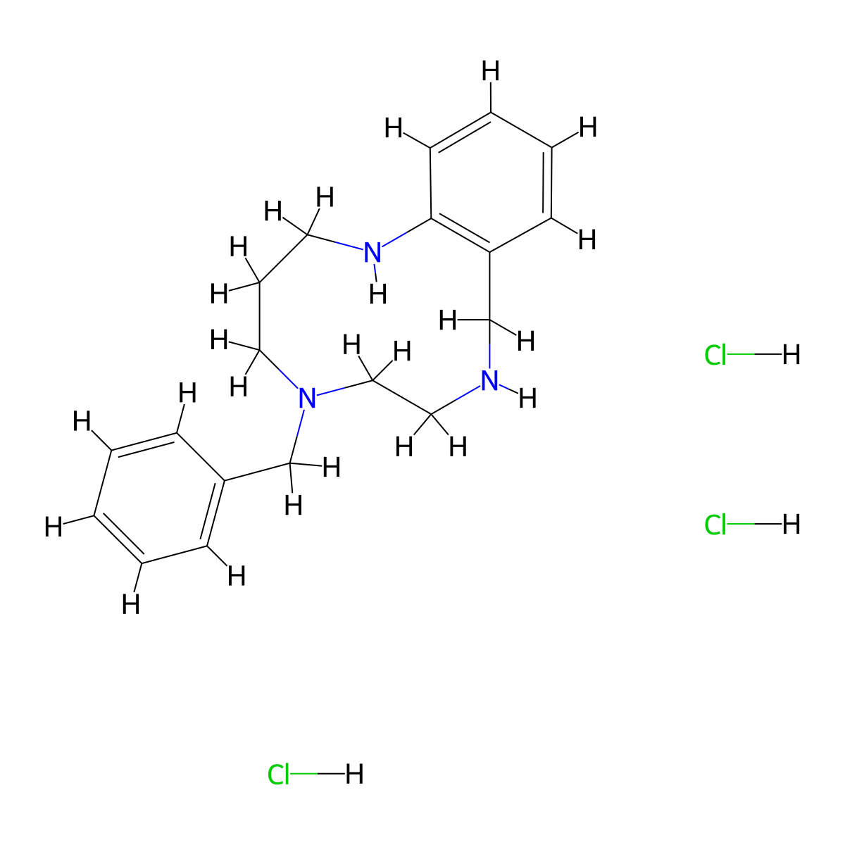 5-benzyl-2,3,4,5,6,7,8,9-octahydro-1H-benzo[f][1,4,8]triazacycloundecine trihydrochloride molecular structure, CAS 2742104-71-6